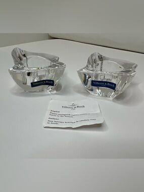 Villeroy & Boch Crystal Candle Holders set of 2